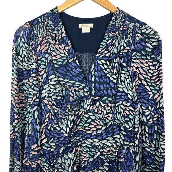 Shoshanna Tiered Embroidered Zanita Multicolor Long Sleeve Midi Dress Size 2 - Picture 9 of 16